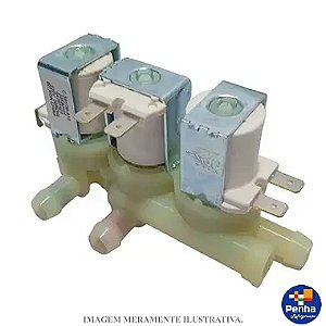VALVULA ENTRADA TRIPLA LAVADORA ELECTROLUX LT15F 220V (64287507)