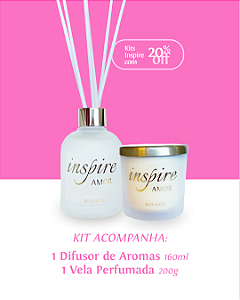 Kit Difusor de Aromas + Vela Perfumada Inspire Amor