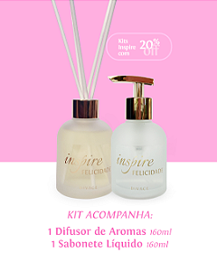 Kit Difusor de Aromas + Sabonete Líquido Inspire Felicidade