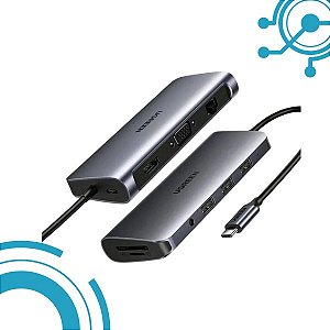 Hub Ugreen Usbc 10 In 1 Macbook Pro Hdmi Cartão Sd Vga 80133
