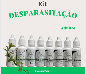 Kit DESPARASITAÇÃO adulto (4 frascos de óleo resina de Andiróba + 4 frascos de óleo resina de Copaiba)