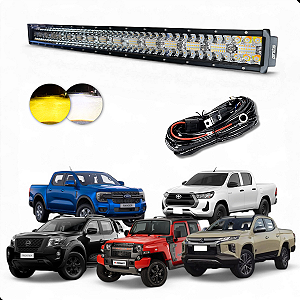 BARRA DE LED 80CM CURVA 480W DUAL COLOR LINHA PREMIUM 8D + CHICOTE COMPLETO SCP-4480DC