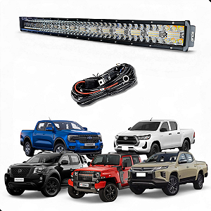 KIT Barra Led Curva 480w 8D Dual Color 80cm linha PREMIUM + CHICOTE