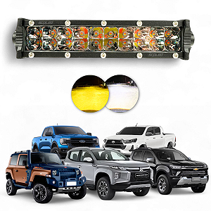 Barra De Led Slim 60w 7d Dual Color 17cm Offroad