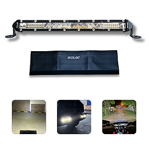 Barra Led Linha Super Slim 7D 78w 28,5cm + capa