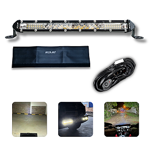 Barra Led Linha Super Slim 7D 78w 28,5cm + Capa + Chicote
