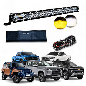 Barra Led Slim Dual Color 186w 20 Pol Com Strobo SCP-5186 + Capa + Chicote