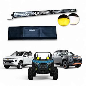 Barra Led Slim Reta Dual Color 300w 32" Strobo SCP-5300 + Capa