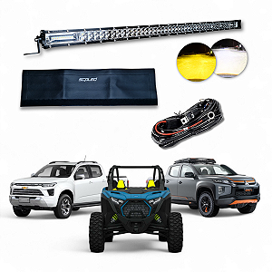 Barra Led Slim Reta Dual Color 300w 32" Strobo SCP-5300 + Capa + Chicote