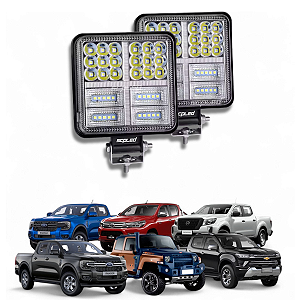 PAR FAROL DE MILHA QUADRADO COM DRL 126W SCP-1126S