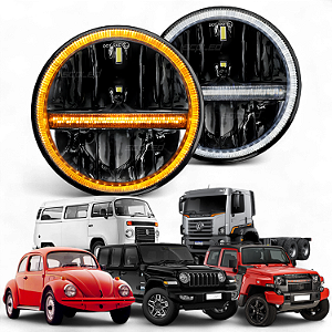 PAR FAROL 7" UNIVERSAL 100W COM SETA INTEGRADA SCP-7150