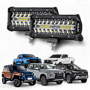 PAR FAROL MILHA LED RETANGULAR BRANCO 6000K 240W