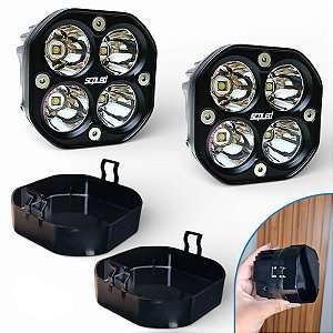 KIT PAR CUBOS SPOT 40W BRANCO + CAPAS RÍGIDAS
