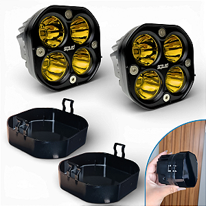 KIT PAR CUBOS SPOT 40W ÂMBAR + CAPAS RÍGIDAS