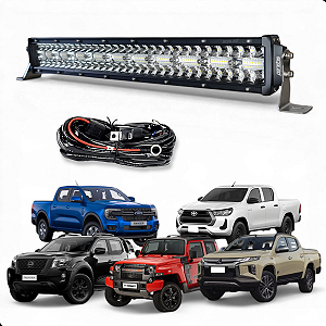 Barra de LED Reta Branca Linha Premium 390w 56cm Com Chicote Completo