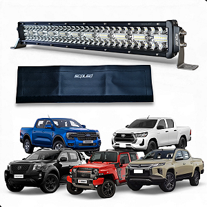 Barra de LED Reta Branca Linha Premium 390w 56cm Com Capa de Proteção