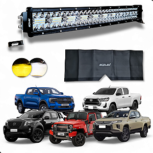 BARRA DE LED 56CM CURVA 390W DUAL COLOR LINHA PREMIUM + CAPA PROTETORA SCP-4390DC