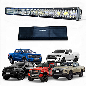 Barra De LED 480w 81cm Reta Com LEDS Brancos Linha Premium + Capa de Proteção