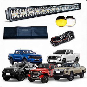 BARRA DE LED 81CM RETA 480W DUAL COLOR LINHA PREMIUM + CHICOTE + CAPA PROTETORA SCP-4480D
