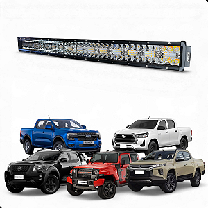 Barra Led Curva 480w 8D Dual Color 80cm Strobo Branco e Âmbar SCP-4480DC