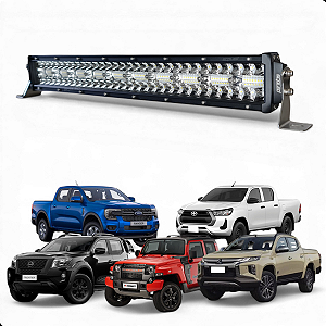 Barra De Led 390w 8D 56cm Linha Premium Reta Branca SCP-4390