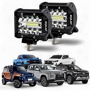 Par Farol Led 120w 9.9cm Quadrado 8D
