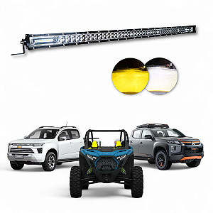 Barra Led Slim Reta Dual Color 300w 32" Strobo Lente 7d Cree SCP-5300
