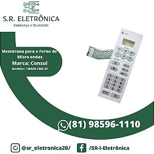 Membrana Teclado Microondas Consul Cma20