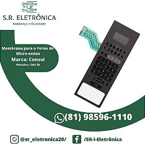 Membrana Teclado Microondas Consul Cma30 Cma 30