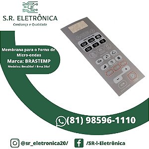 Membrana Teclado Microondas Brastemp Bma30af / Bma 30af