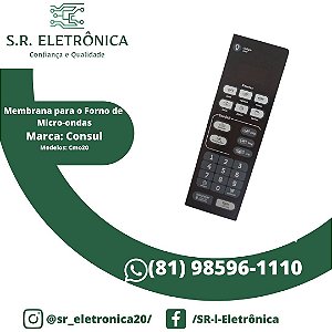 Membrana Teclado Microondas Consul Cmo20 / Cmo 20 Espelhada