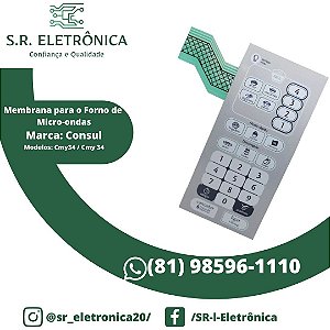 Membrana Teclado Microondas Cmy34 / Cmy 34