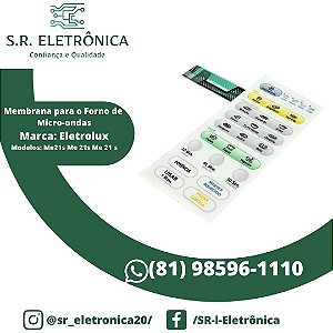 Membrana Teclado De Microondas Electrolux Me 21s / Me21s / Me 21 s