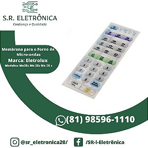 Membrana Para Forno Microondas Electrolux Me28s - Me 28s / Me 28 s