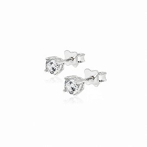 Brinco Ponto de Luz em Prata 925 - 0,4 cm
