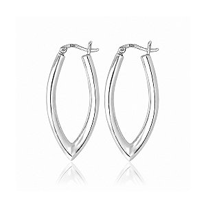 Brinco Argola Oval Alongada em Prata 925 – 4,0 cm