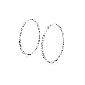 Brinco Argola Torcidinha Fina em Prata 925 – 3,5 cm