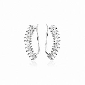 Brinco Ear Cuff em Prata 925 com Zircônias Delicadas