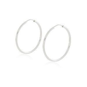 Brinco Argola Lisa em Prata 925 – 3,2 cm