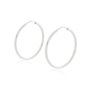 Brinco Argola Lisa em Prata 925 – 4,0 cm