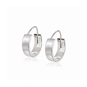Brinco Argola Quadrada Lisa em Prata 925 – 1,5 cm