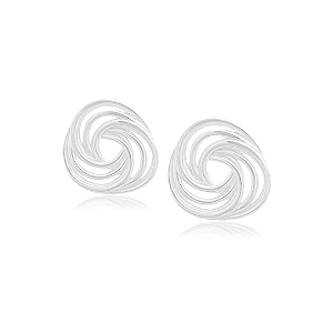 Brincos de Prata 925 com Aros Entrelaçados e Vazados