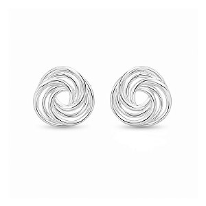 Brincos de Prata 925 com Aros Entrelaçados e Vazados