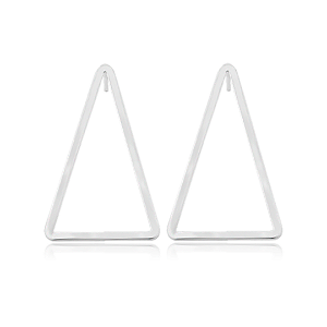 Brinco de Prata 925 Triangular Vazado – Leve e Atemporal