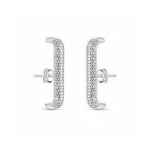 Brinco Ear Hook Zircônias em Prata 925