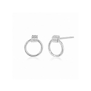 Brinco Argolinha Móvel em Prata 925 – 1,0 cm