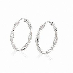 Brinco Argola Torcida em Prata 925 – 3,0 cm