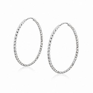 Brinco Argola Fio Torcido Fino em Prata 925 – 3,2 cm
