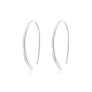 Brinco Pendente Fio Sem Tarraxa em Prata 925