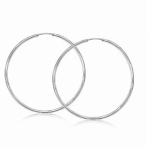 Brinco Argola Fio Redondo em Prata 925 – 4,3 cm